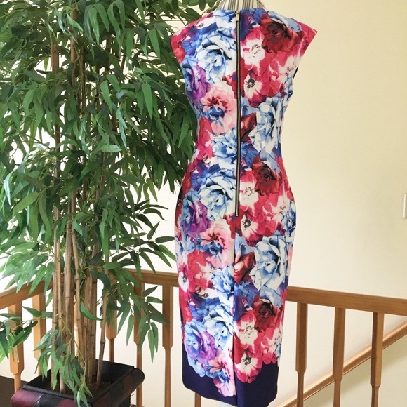 Vince Camuto Floral Print Sheathe Dress - Picture 2 of 9